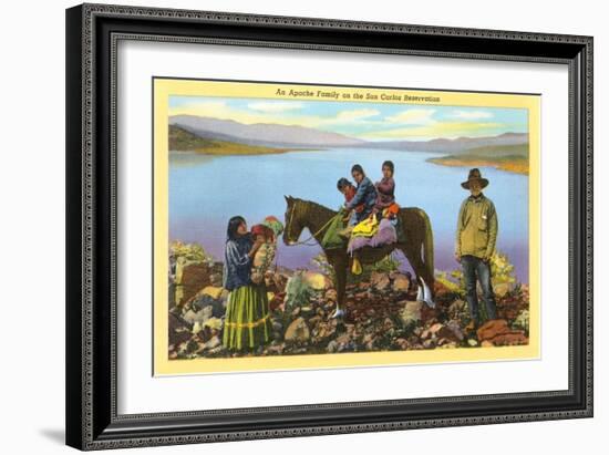 Apache Family on San Carlos Reservation-null-Framed Art Print