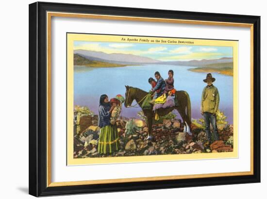 Apache Family on San Carlos Reservation-null-Framed Art Print