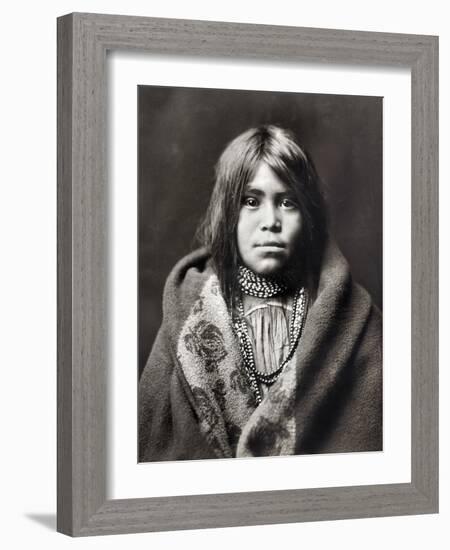 Apache Girl, C1903-Edward S^ Curtis-Framed Photographic Print