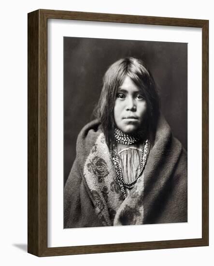 Apache Girl, C1903-Edward S^ Curtis-Framed Photographic Print