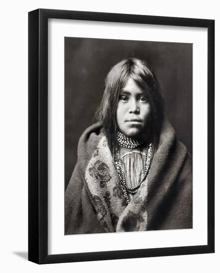 Apache Girl, C1903-Edward S^ Curtis-Framed Photographic Print