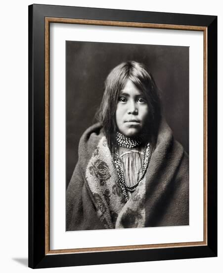 Apache Girl, C1903-Edward S^ Curtis-Framed Photographic Print