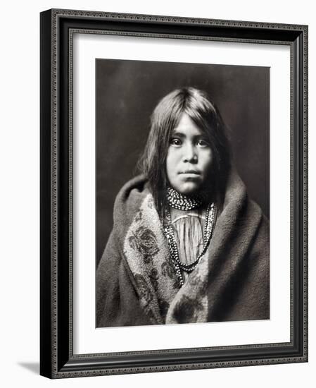 Apache Girl, C1903-Edward S^ Curtis-Framed Photographic Print