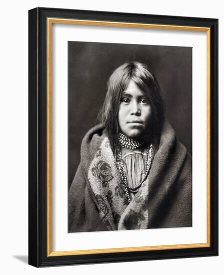 Apache Girl, C1903-Edward S^ Curtis-Framed Photographic Print