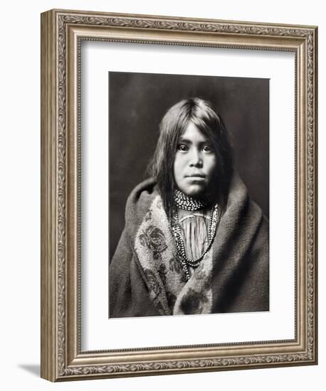 Apache Girl, C1903-Edward S^ Curtis-Framed Photographic Print