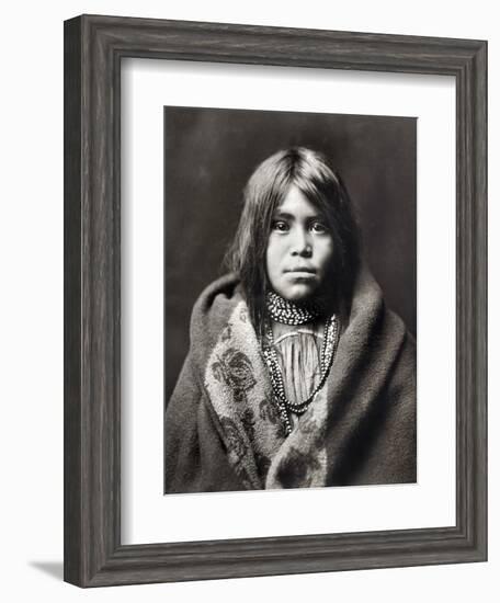 Apache Girl, C1903-Edward S^ Curtis-Framed Photographic Print