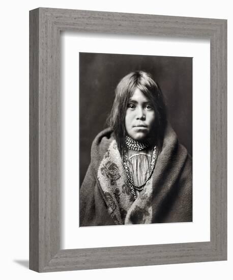 Apache Girl, C1903-Edward S^ Curtis-Framed Photographic Print