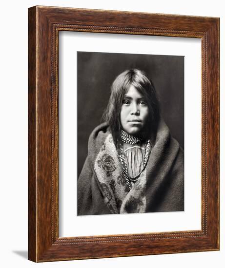 Apache Girl, C1903-Edward S^ Curtis-Framed Photographic Print