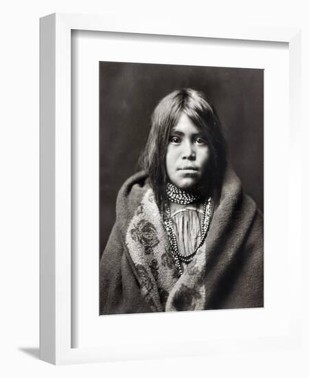 Apache Girl, C1903-Edward S^ Curtis-Framed Photographic Print