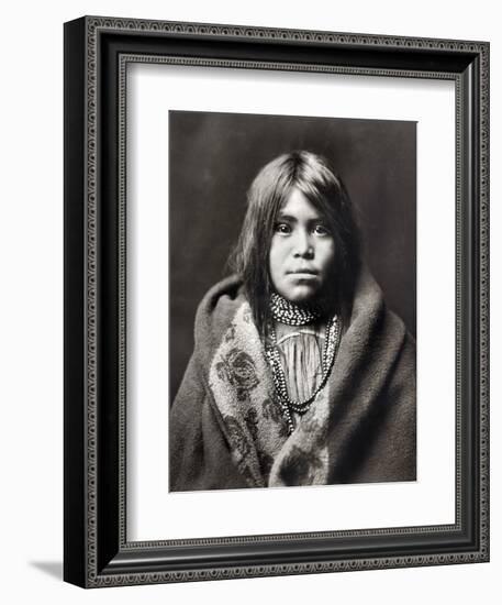 Apache Girl, C1903-Edward S^ Curtis-Framed Photographic Print