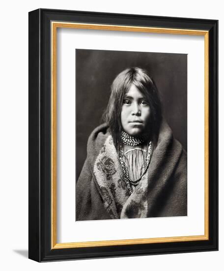 Apache Girl, C1903-Edward S^ Curtis-Framed Photographic Print