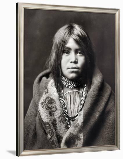 Apache Girl, C1903-Edward S^ Curtis-Framed Photographic Print