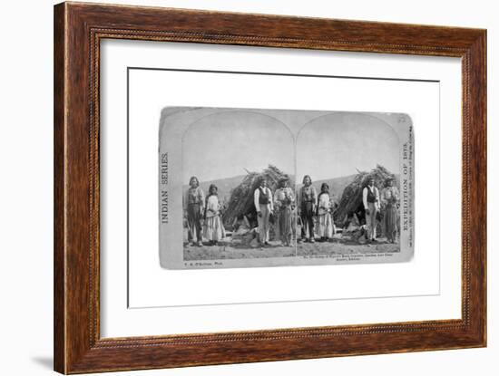 Apache Indians in Front of Wickiup-null-Framed Giclee Print