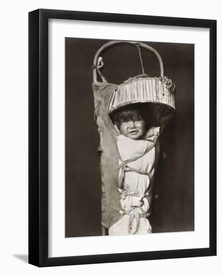 Apache Infant, C1903-Edward S. Curtis-Framed Photographic Print