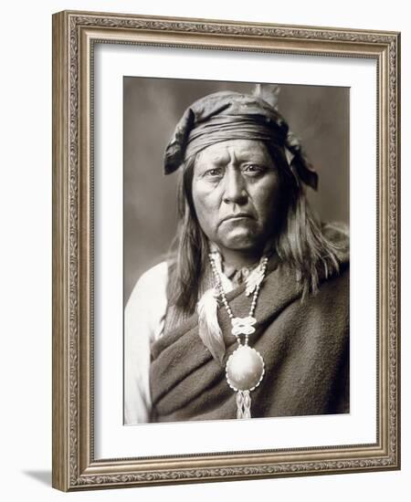 Apache Man, C1903-Edward S. Curtis-Framed Photographic Print