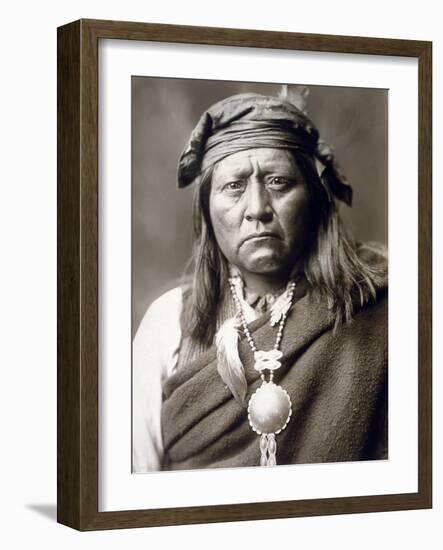 Apache Man, C1903-Edward S. Curtis-Framed Photographic Print