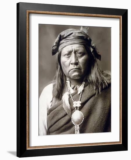 Apache Man, C1903-Edward S. Curtis-Framed Photographic Print