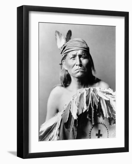 Apache Man, C1903-Edward S. Curtis-Framed Photographic Print