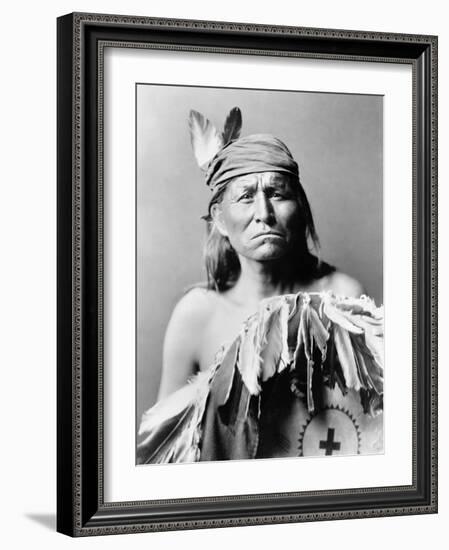 Apache Man, C1903-Edward S. Curtis-Framed Photographic Print