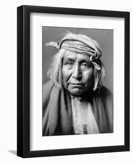 Apache Man, C1906-Edward S. Curtis-Framed Photographic Print