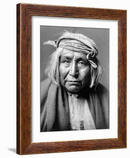 Apache Man, C1906-Edward S. Curtis-Framed Photographic Print