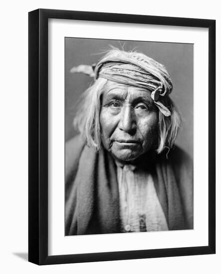 Apache Man, C1906-Edward S. Curtis-Framed Photographic Print