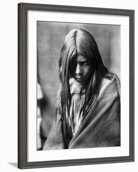 Apache Man, C1906-Edward S. Curtis-Framed Photographic Print