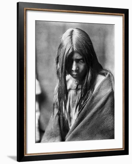 Apache Man, C1906-Edward S. Curtis-Framed Photographic Print