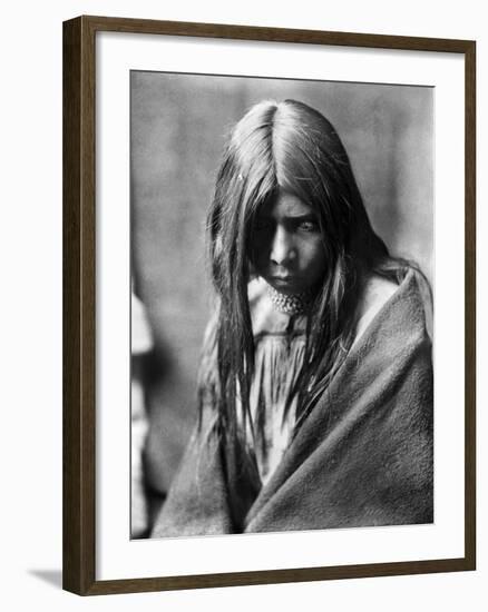 Apache Man, C1906-Edward S. Curtis-Framed Photographic Print