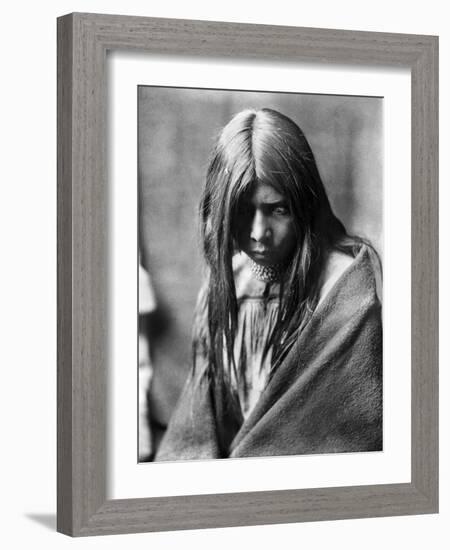 Apache Man, C1906-Edward S. Curtis-Framed Photographic Print