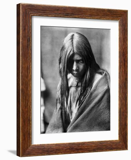 Apache Man, C1906-Edward S. Curtis-Framed Photographic Print