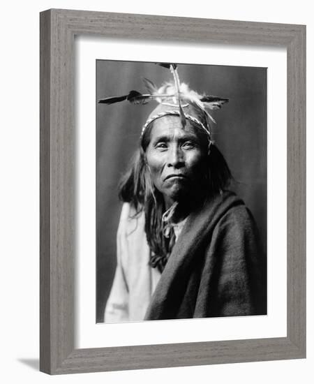 Apache Man, C1906-Edward S. Curtis-Framed Photographic Print