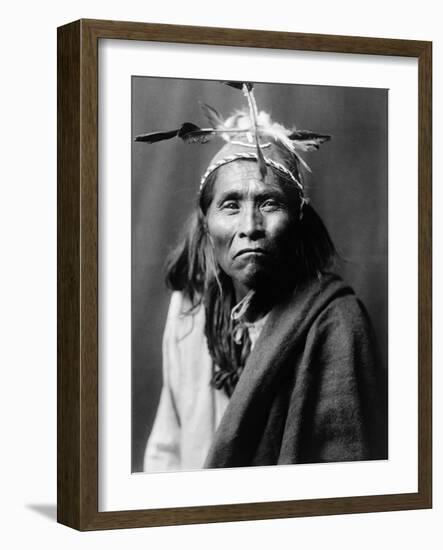 Apache Man, C1906-Edward S. Curtis-Framed Photographic Print