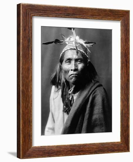 Apache Man, C1906-Edward S. Curtis-Framed Photographic Print