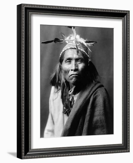 Apache Man, C1906-Edward S. Curtis-Framed Photographic Print