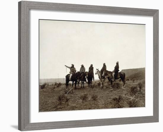 Apache Men, c1903-Edward S. Curtis-Framed Giclee Print