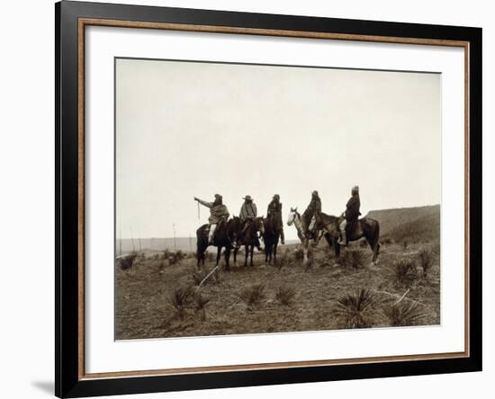 Apache Men, c1903-Edward S. Curtis-Framed Giclee Print