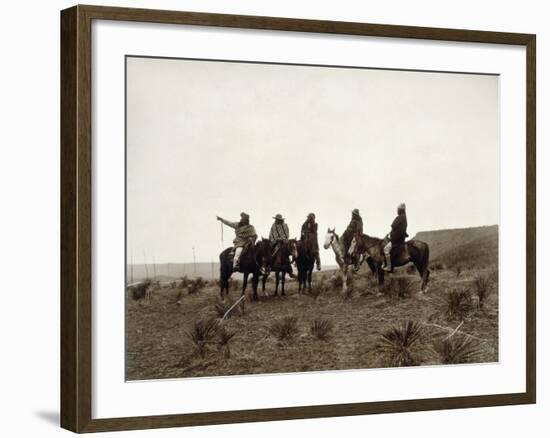 Apache Men, c1903-Edward S. Curtis-Framed Giclee Print