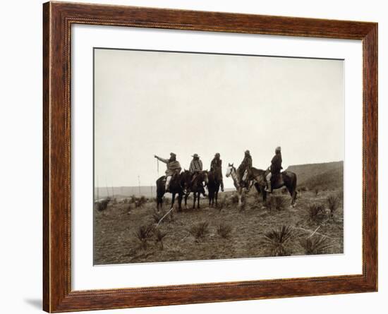 Apache Men, c1903-Edward S. Curtis-Framed Giclee Print