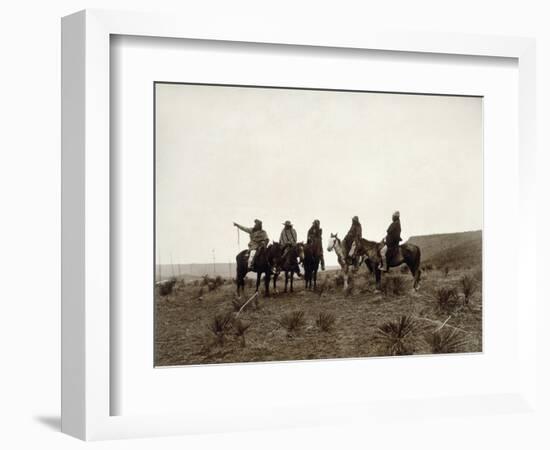 Apache Men, c1903-Edward S. Curtis-Framed Giclee Print