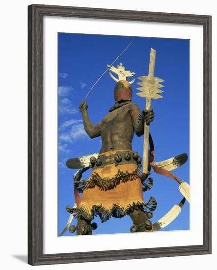 Apache Mountain Spirit Dancer, a 20Ft Bronze by Craig Dan Goseyun, Santa Fe, New Mexico, USA-Westwater Nedra-Framed Photographic Print