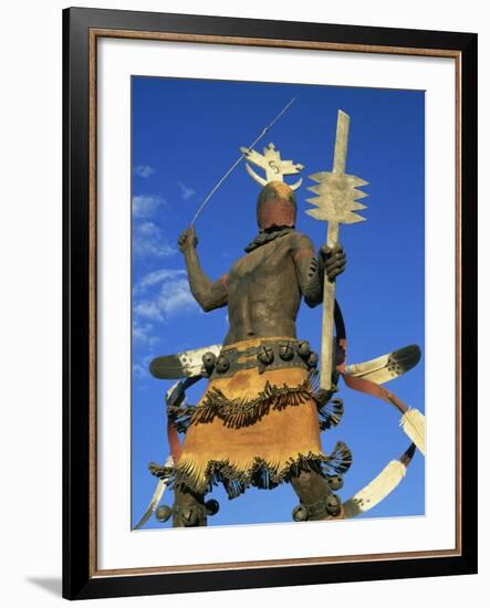 Apache Mountain Spirit Dancer, a 20Ft Bronze by Craig Dan Goseyun, Santa Fe, New Mexico, USA-Westwater Nedra-Framed Photographic Print