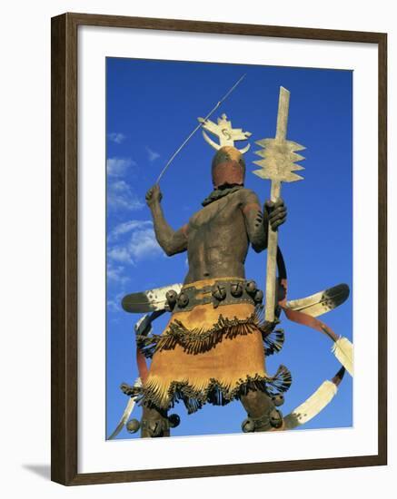 Apache Mountain Spirit Dancer, a 20Ft Bronze by Craig Dan Goseyun, Santa Fe, New Mexico, USA-Westwater Nedra-Framed Photographic Print
