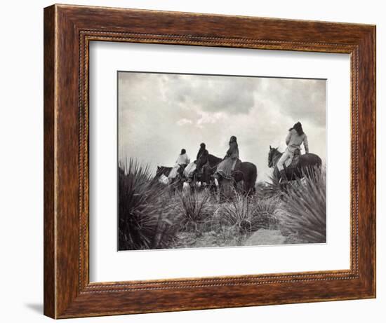 Apache on Horseback, c1906-Edward S. Curtis-Framed Giclee Print