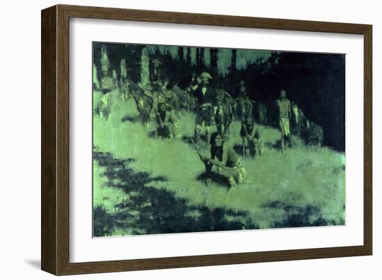 Apache Scouts Listening, 1908-Frederic Sackrider Remington-Framed Giclee Print