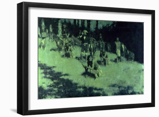 Apache Scouts Listening, 1908-Frederic Sackrider Remington-Framed Giclee Print