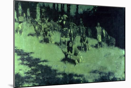 Apache Scouts Listening, 1908-Frederic Sackrider Remington-Mounted Giclee Print