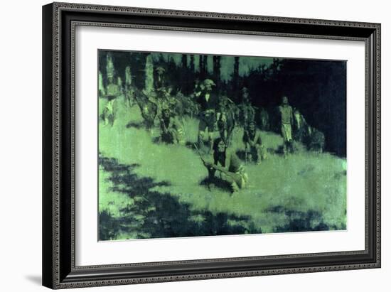 Apache Scouts Listening, 1908-Frederic Sackrider Remington-Framed Giclee Print