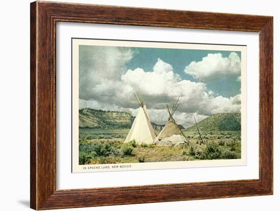 Apache Tepees in New Mexico-null-Framed Art Print