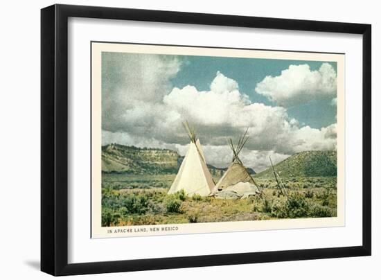 Apache Tepees in New Mexico-null-Framed Art Print